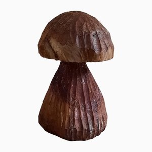 Large Handcrafted Wooden Mushroom, 1960s-SJU-1452955