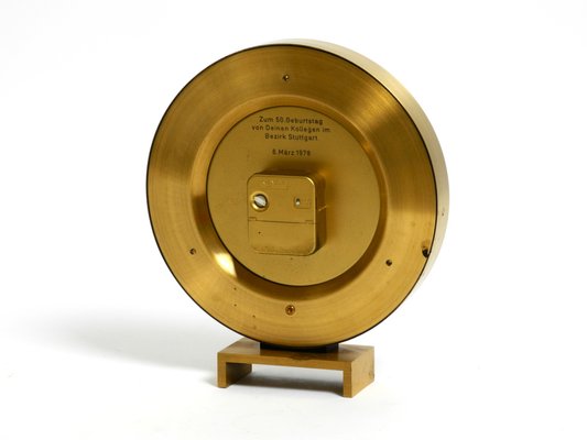 Large Heavy Battery-Operated Brass World Clock by Heinrich Johannes Möller for Kienzle, 1978-RR-2043162