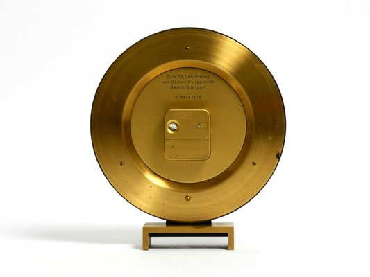 Large Heavy Battery-Operated Brass World Clock by Heinrich Johannes Möller for Kienzle, 1978-RR-2043162