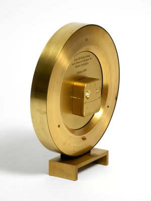 Large Heavy Battery-Operated Brass World Clock by Heinrich Johannes Möller for Kienzle, 1978-RR-2043162