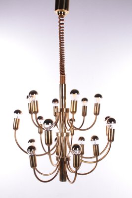 Large Hollywood Regency Golden Chandelier by Gaetano Sciolari for Boulanger France, 1960s-EZZ-571341