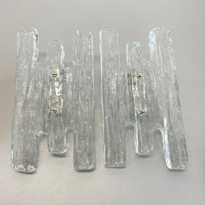 Large Hollywood Regency Ice Glass Wall Light by J. T. Kalmar, 1960s-QZ-1052895