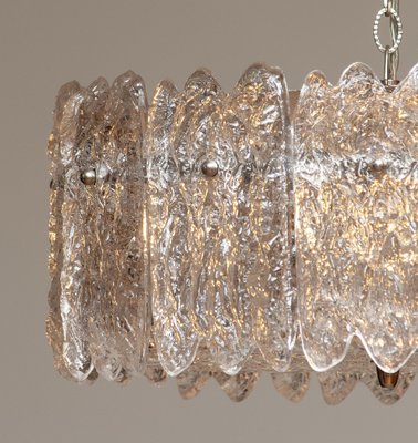 Large Ice Sculpted Crystal Pendant by Carl Fagerlund for Orrefors, Sweden, 1960s-JE-956540