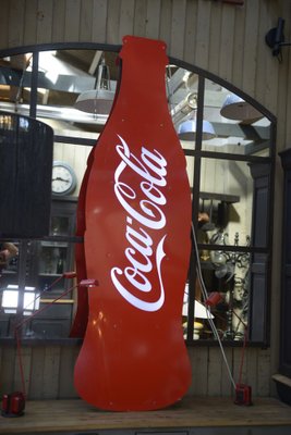 Large Illuminated Metal Coca Cola Sign, 1980s-NEN-2043283