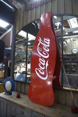 Large Illuminated Metal Coca Cola Sign, 1980s-NEN-2043283