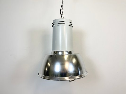 Large Industrial Aluminium Lamp with Iron Grid From Siemens, 1980s-CGF-1110384