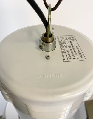 Large Industrial Aluminium Lamp with Iron Grid From Siemens, 1980s-CGF-1110384