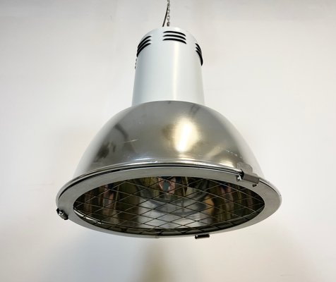 Large Industrial Aluminium Lamp with Iron Grid From Siemens, 1980s-CGF-1110384