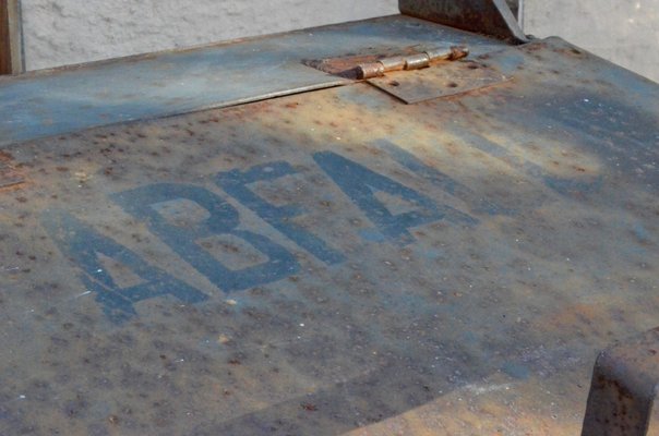 Large Industrial Metal Trash Can, 1960s-AIU-2032500