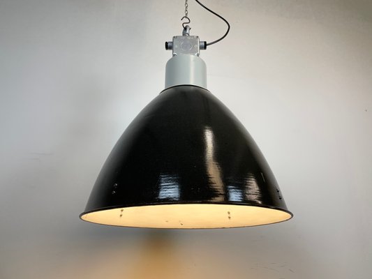 Large Industrial Pendant Lamp in Enamel Factory from Elektrosvit, 1960s-CGF-1299915