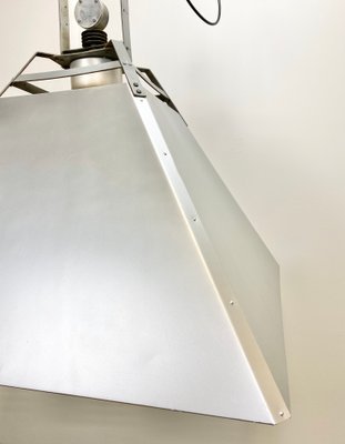 Large Industrial Silver Ceiling Lamp, 1970s-CGF-669873