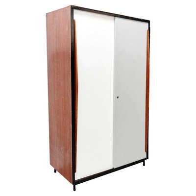 Large Industrial White & Brown Cabinet by Willy Van Der Meeren, 1950s-WM-1256919