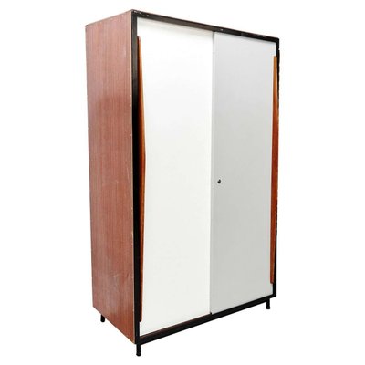 Large Industrial White & Brown Cabinet by Willy Van Der Meeren, 1950s-WM-1256919