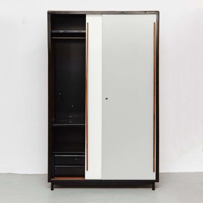 Large Industrial White & Brown Cabinet by Willy Van Der Meeren, 1950s-WM-1256919