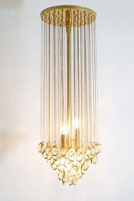 Large Italian Cascading Glass Chandelier, 1960s-FO-980704