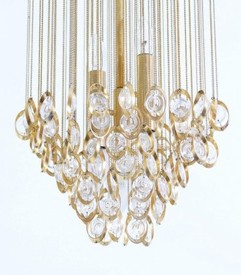 Large Italian Cascading Glass Chandelier, 1960s-FO-980704