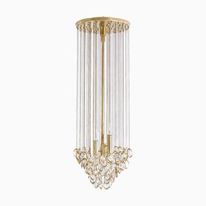 Large Italian Cascading Glass Chandelier, 1960s-FO-980704