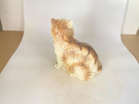 Large Italian Cat Figurine in Ceramic, 1970s-UR-1717316