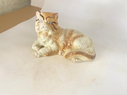 Large Italian Cat Figurines in Ceramic, 1970s, Set of 2-UR-1717315