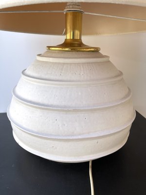 Large Italian Ceramic and Brass Lamp, 1970s-FUE-1406510