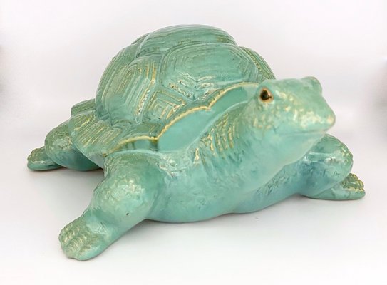 Large Italian Ceramic Turtle, 1960s-ZCY-1736893