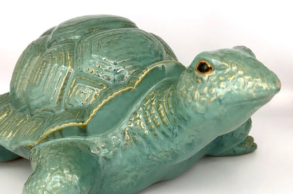 Large Italian Ceramic Turtle, 1960s-ZCY-1736893