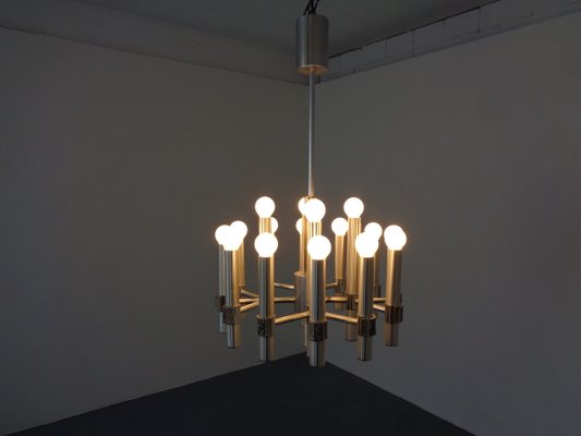 Large Italian Chandelier by Gaetano Sciolari for Sciolari, 1960s-RDW-965095