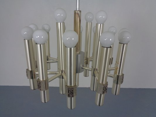 Large Italian Chandelier by Gaetano Sciolari for Sciolari, 1960s-RDW-965095