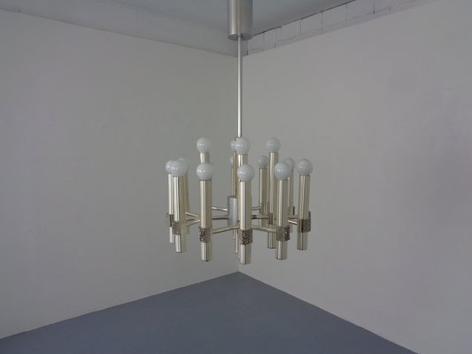 Large Italian Chandelier by Gaetano Sciolari for Sciolari, 1960s-RDW-965095