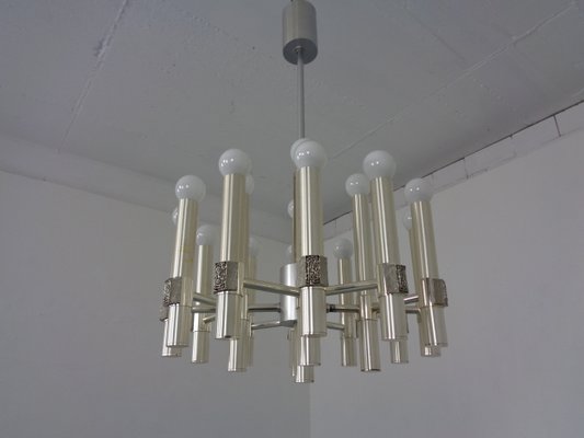 Large Italian Chandelier by Gaetano Sciolari for Sciolari, 1960s-RDW-965095