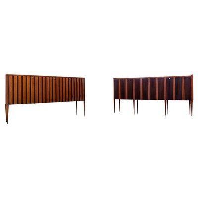 Large Italian Credenzas in Walnut and Mahogany by Paolo Buffa for Cassina, 1956, Set of 2-ITV-1299187