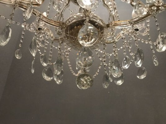 Large Italian Crystal Murano Chandelier, 1950s-JJC-766739