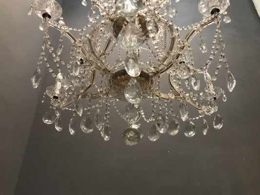 Large Italian Crystal Murano Chandelier, 1950s-JJC-766739