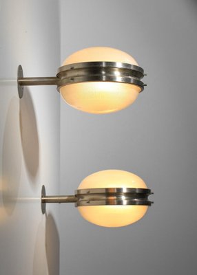 Large Italian Gamma Sconces in Chrome attributed to Sergio Mazza, 1960s, Set of 2-YU-1800691