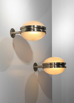 Large Italian Gamma Sconces in Chrome attributed to Sergio Mazza, 1960s, Set of 2-YU-1800691