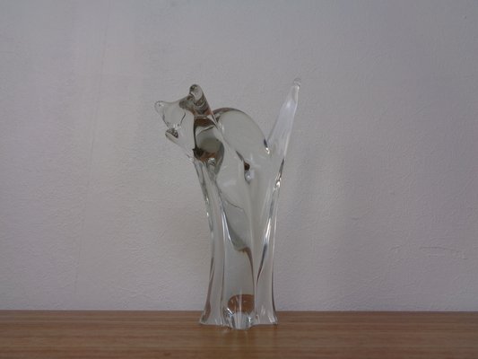 Large Italian Glass Cat, 1960s-RDW-1445043