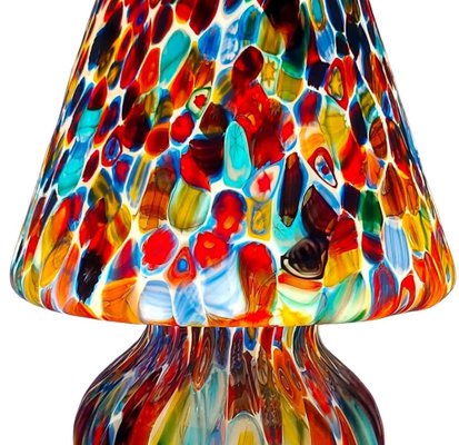 Large Italian Handcrafted Murano Table Lamps with Murrine Millefiori Decor, 2000s, Set of 2-HWV-1123126