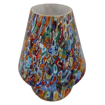 Large Italian Handcrafted Murano Table Lamps with Murrine Millefiori Decor, 2000s, Set of 2-HWV-1123126