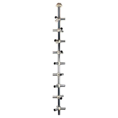 Large Italian Modern Satin Steel and Plastic Vertical Chandelier with 28 Lights, 1970s-GDD-1307143