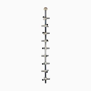 Large Italian Modern Satin Steel and Plastic Vertical Chandelier with 28 Lights, 1970s-GDD-1307143