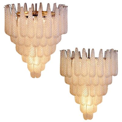 Large Italian Murano Chandeliers, 1970s, Set of 2-MBH-1031888