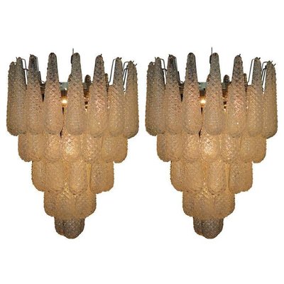 Large Italian Murano Chandeliers, 1970s, Set of 2-MBH-1031888