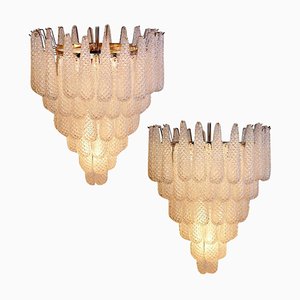 Large Italian Murano Chandeliers, 1970s, Set of 2-MBH-1031888