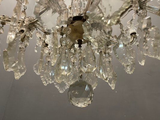 Large Italian Murano Crystal Chandelier, 1950s-JJC-1056553