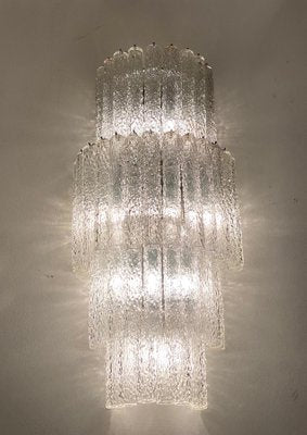 Large Italian Murano Glass Sconces or Wall Lights Attributed to Venini, 1970, Set of 2-MBH-1032438