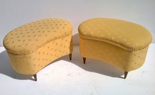 Large Italian Poufs, 1940s, Set of 2-EI-433396