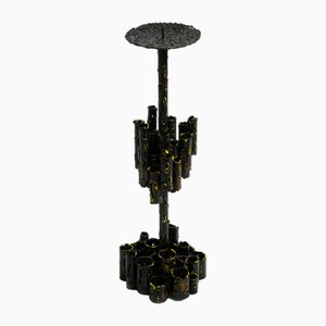 Large Italian Sculptural Brutalist Iron Candleholder by Marcello Fantoni, 1950s-RR-1779682