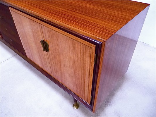 Large Italian Sideboard with Brass Details, 1950s-JP-1773500