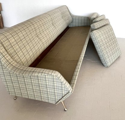 Large Italian Sofa with Brass Legs, 1950s-VNE-1723297