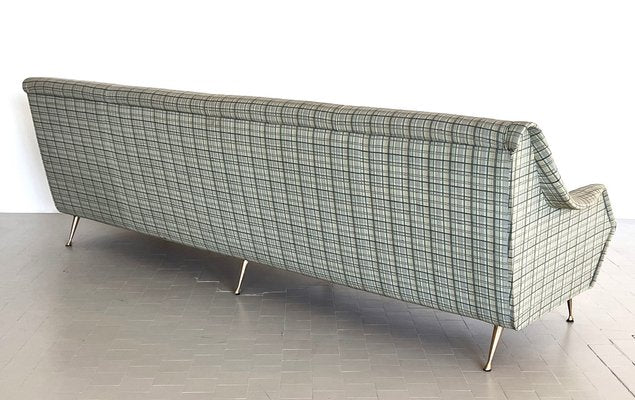 Large Italian Sofa with Brass Legs, 1950s-VNE-1723297